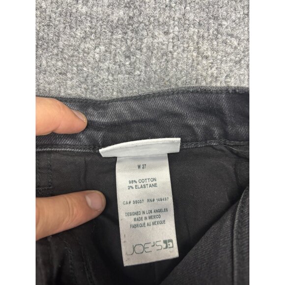 Joe's Jeans Jeans Womens 27 Washed Black The Honor High Rise Straight Distressed - Picture 10 of 10